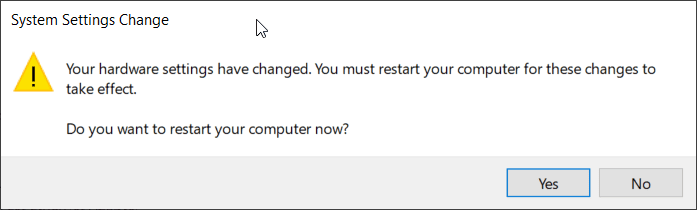 Restart Computer Usb Device Enable Windows 10