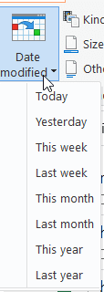 Search Windows 10 Files Modified Date