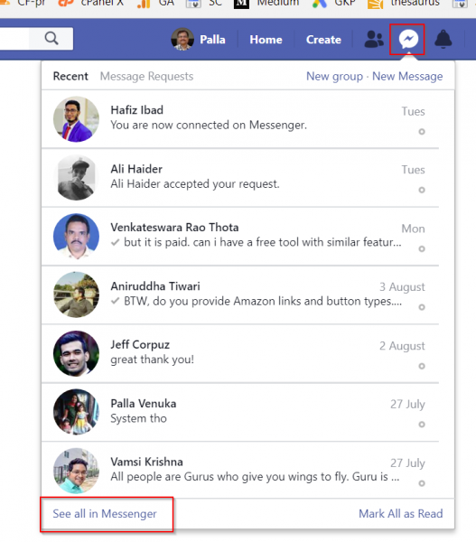 See All People In Facebook Messenger