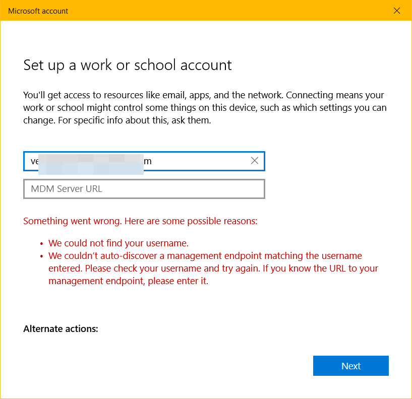 Set Up Work Or School Account Windows 10