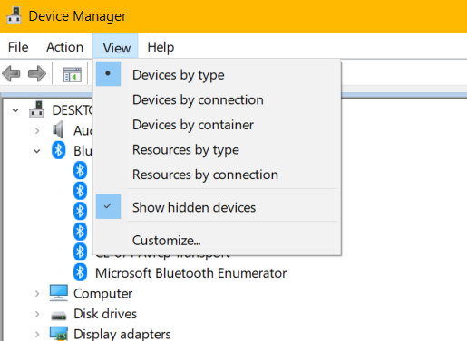 Show Hidden Devices Device Manager Windows 10