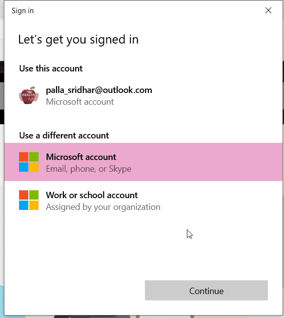 Sign In To Microsoft Account