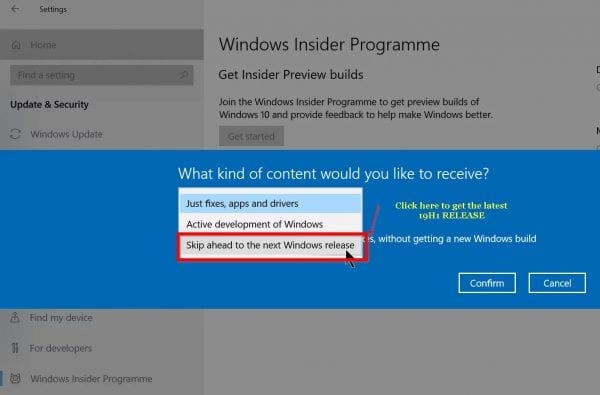 Sign Up To Windows 10 Insider Programme