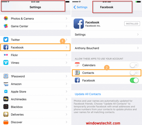 Stop Syncing Contacts Ios Iphone