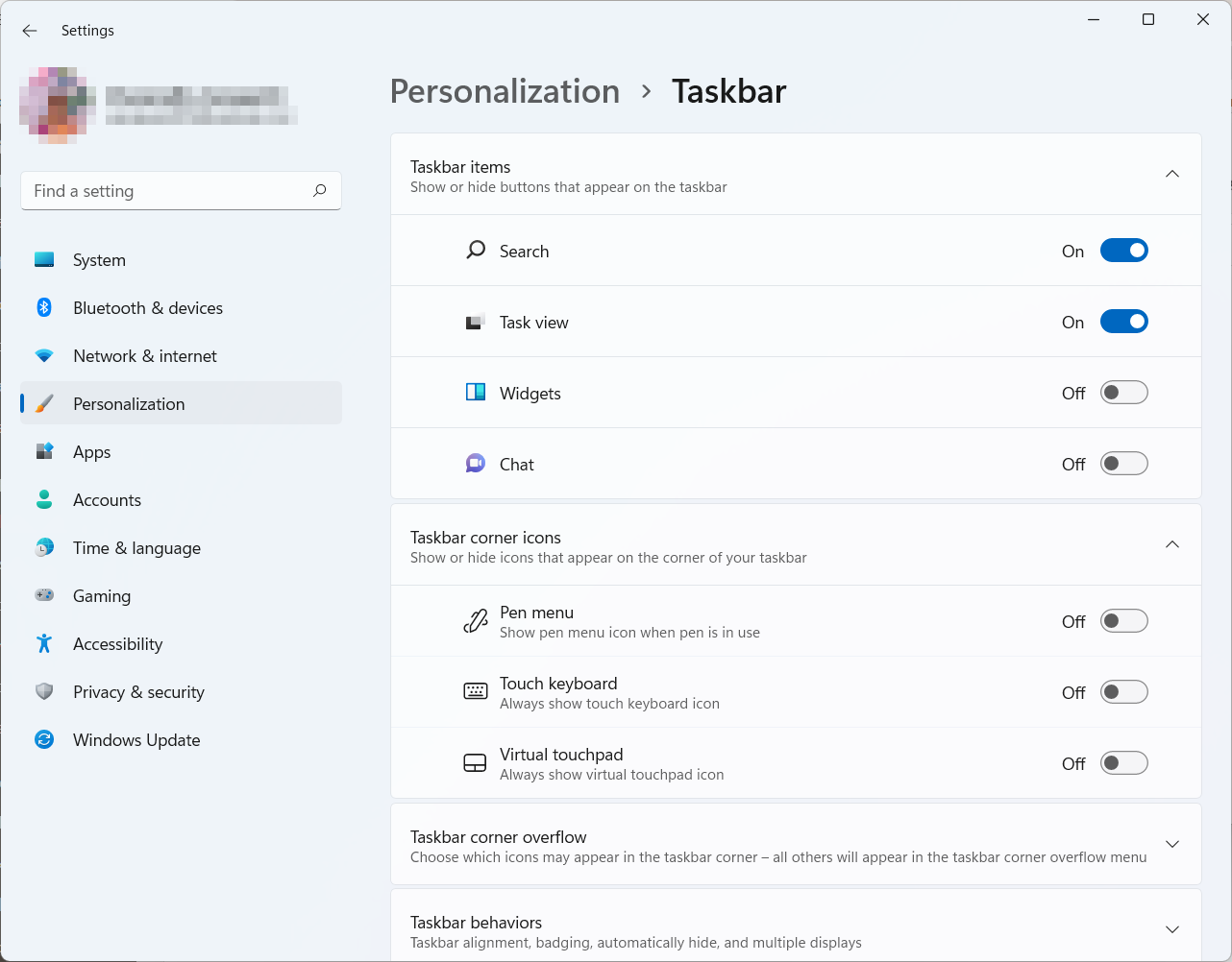 Taskbar Personalization Windows 11