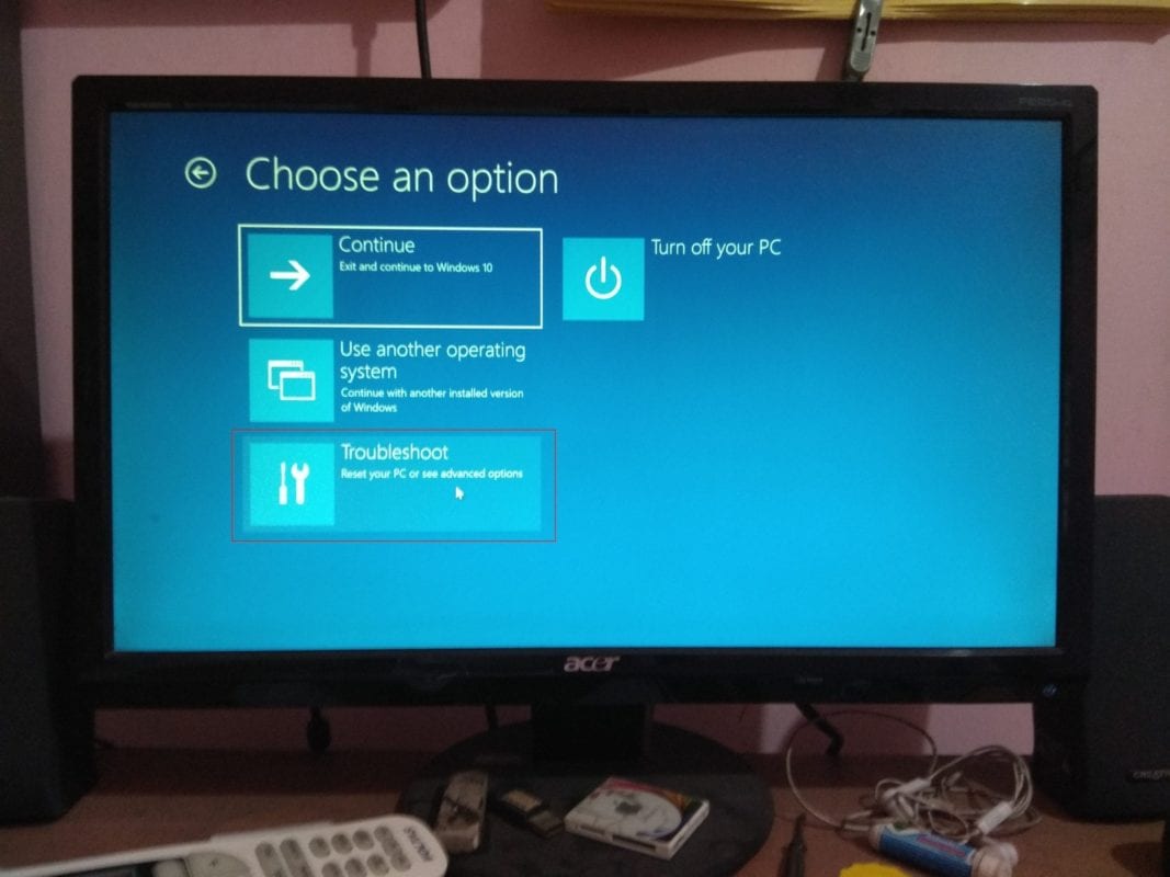 Troubleshoot Option Windows 10 Startup
