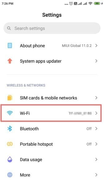 Wifi Settings Redmi Miui