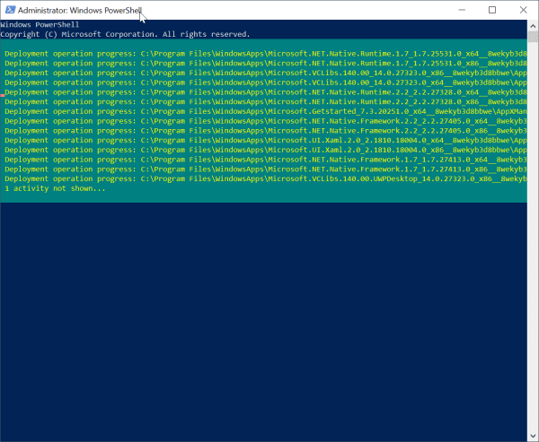 Windows 10 Powershell Reinstall All Apps