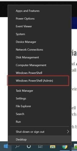 Windows 10 Powershell Start Menu