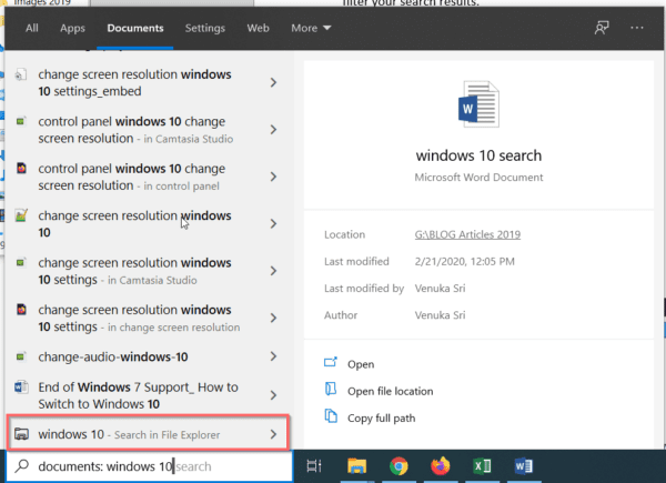 Windows 10 Search In File Explorer
