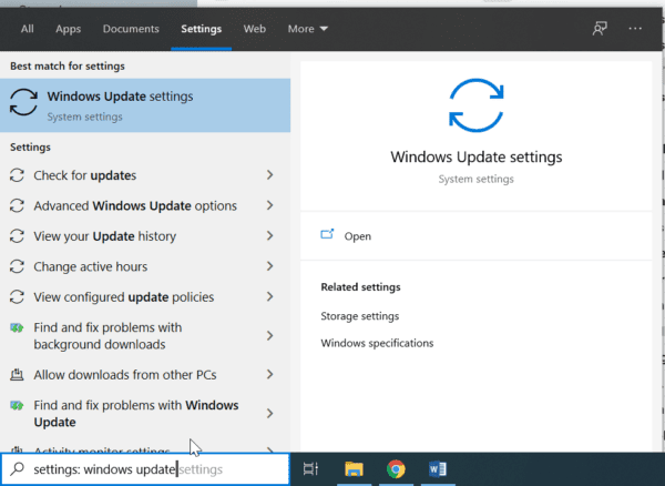 Windows 10 Search Settings