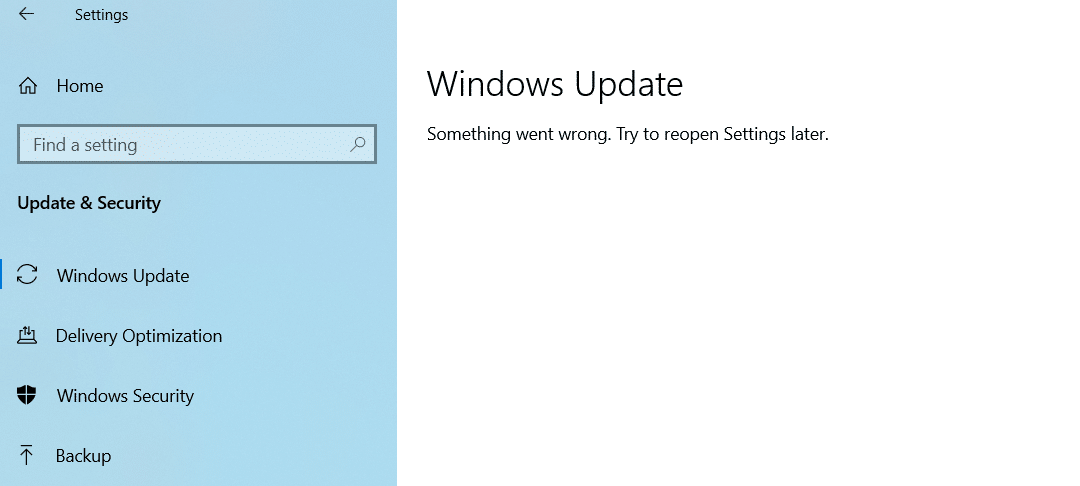 Windows 10 Update Something Went Wrong Error