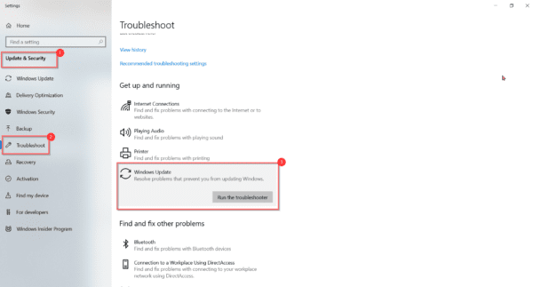 Windows 10 Update Troubleshooter Error Code 80246005