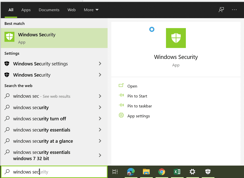 Windows Security App Windows 10