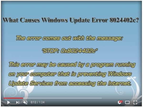 Windows Update Error 8024402C Cause