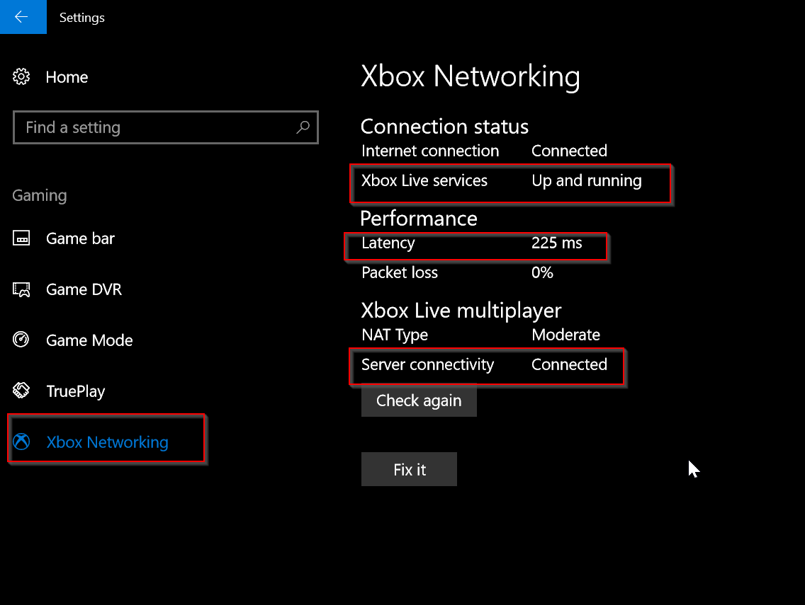 Xbox Services Windows 10 Fall Creators Update