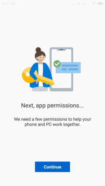 Your Phone Allow App Permissions